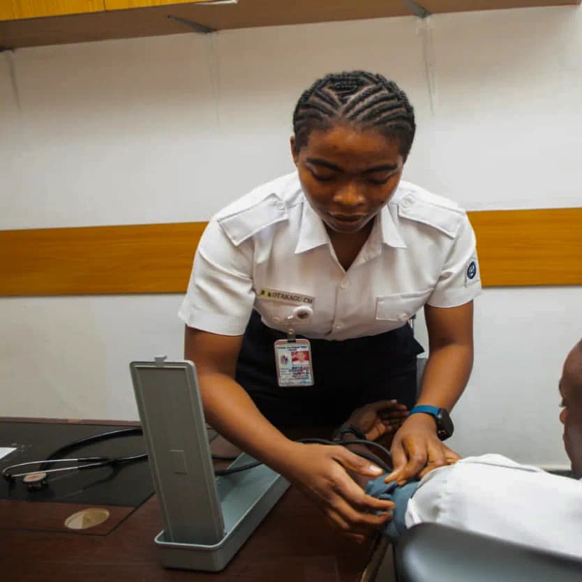 Medical personnel providing aid